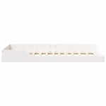 vidaXL Cadru de pat de podea Alb 100 x 200 cm Lemn masiv de pin