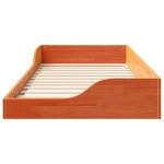 vidaXL Cadru de pat de podea Maro ceruit 100 x 200 cm