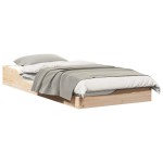 vidaXL Cadru de pat de podea Maro 80 x 200 cm Lemn masiv de pin vidaXL Cadru de pat de podea Maro 80 x 200 cm Lemn masiv de pin
