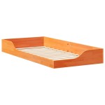 vidaXL Cadru de pat de podea Maro ceruit 80 x 200 cm Lemn masiv de pin vidaXL Cadru de pat de podea Maro ceruit 80 x 200 cm Lemn masiv de pin