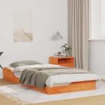 vidaXL Cadru de pat de podea Maro ceruit 80 x 200 cm Lemn masiv de pin vidaXL Cadru de pat de podea Maro ceruit 80 x 200 cm Lemn masiv de pin