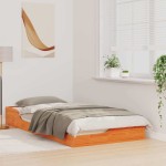 vidaXL Cadru de pat de podea Maro ceruit 90 x 190 cm Lemn masiv de pin vidaXL Cadru de pat de podea Maro ceruit 90 x 190 cm Lemn masiv de pin