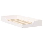 vidaXL Cadru de pat de podea Alb 100 x 210 cm Lemn masiv de pin vidaXL Cadru de pat de podea Alb 100 x 210 cm Lemn masiv de pin