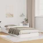 vidaXL Cadru de pat de podea Alb 100 x 210 cm Lemn masiv de pin vidaXL Cadru de pat de podea Alb 100 x 210 cm Lemn masiv de pin