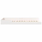 vidaXL Cadru de pat de podea Alb 100 x 210 cm Lemn masiv de pin vidaXL Cadru de pat de podea Alb 100 x 210 cm Lemn masiv de pin