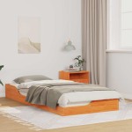 vidaXL Cadru de pat de podea Maro ceruit 100 x 210 cm vidaXL Cadru de pat de podea Maro ceruit 100 x 210 cm