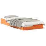 vidaXL Cadru de pat de podea Maro ceruit 100 x 210 cm vidaXL Cadru de pat de podea Maro ceruit 100 x 210 cm