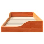 vidaXL Cadru de pat de podea Maro ceruit 100 x 210 cm vidaXL Cadru de pat de podea Maro ceruit 100 x 210 cm