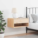 vidaXL Noptieră cu sertar Maro 50 x 32.5 x 24 cm Lemn masiv de pin