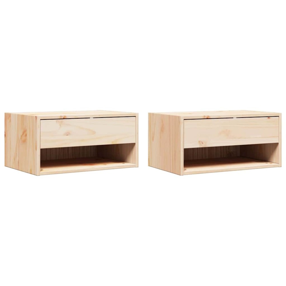vidaXL Noptieră 2 pcs Maro 50 x 32.5 x 24 cm Lemn masiv de pin
