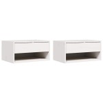 vidaXL Noptieră Montată pe Perete 2 pcs Alb 50 x 32.5 x 24 cm vidaXL Noptieră Montată pe Perete 2 pcs Alb 50 x 32.5 x 24 cm
