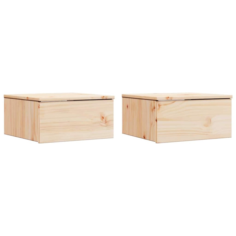 vidaXL Noptieră 2 pcs Maro 37 x 35 x 18.5 cm Lemn masiv de pin