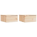 vidaXL Noptieră Montată pe Perete 2 pcs Maro 37 x 35 x 18.5 cm