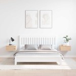 vidaXL Noptieră Montată pe Perete 2 pcs Maro 37 x 35 x 18.5 cm