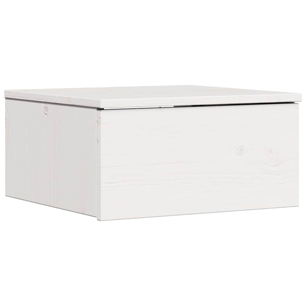 vidaXL Noptieră cu sertar Alb 37 x 35 x 18.5 cm Lemn masiv de pin