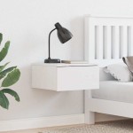 vidaXL Noptieră cu sertar Alb 37 x 35 x 18.5 cm Lemn masiv de pin