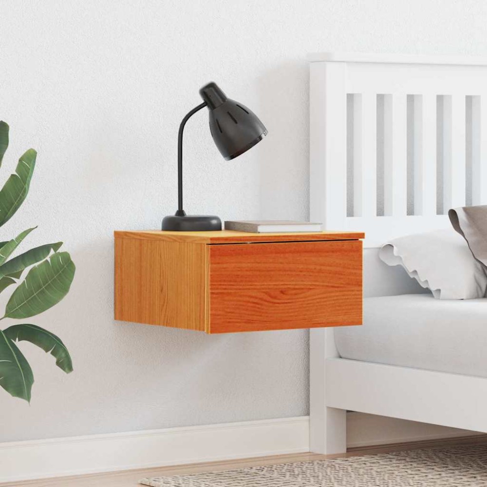 vidaXL Noptieră Maro ceruit 37 x 35 x 18.5 cm Lemn masiv de pin