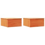 vidaXL Noptieră 2 pcs Maro ceruit 37 x 35 x 18.5 cm Lemn masiv de pin vidaXL Noptieră 2 pcs Maro ceruit 37 x 35 x 18.5 cm Lemn masiv de pin