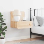 vidaXL Noptieră cu sertar Maro 44 x 32.5 x 40 cm Lemn masiv de pin