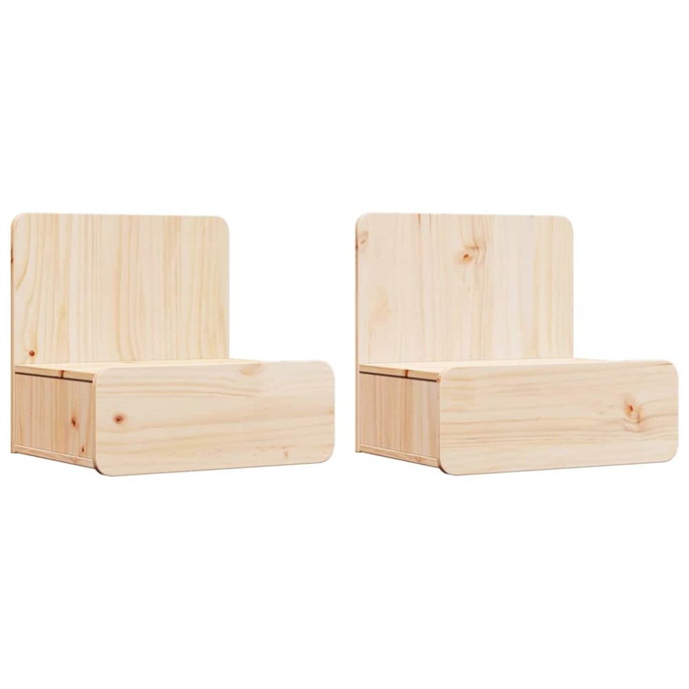 vidaXL Noptieră 2 pcs Maro 44 x 32.5 x 40 cm Lemn masiv de pin