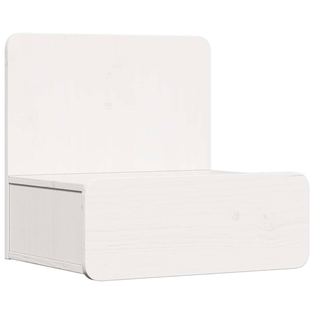 vidaXL Noptieră cu sertar Alb 44 x 32.5 x 40 cm Lemn masiv de pin