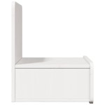 vidaXL Noptieră cu sertar Alb 44 x 32.5 x 40 cm Lemn masiv de pin