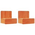 vidaXL Noptieră 2 pcs Maro ceruit 44 x 32.5 x 40 cm Lemn masiv de pin