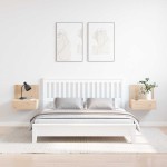 vidaXL Noptieră Montată pe Perete 2 pcs Maro 42 x 32.5 x 40 cm