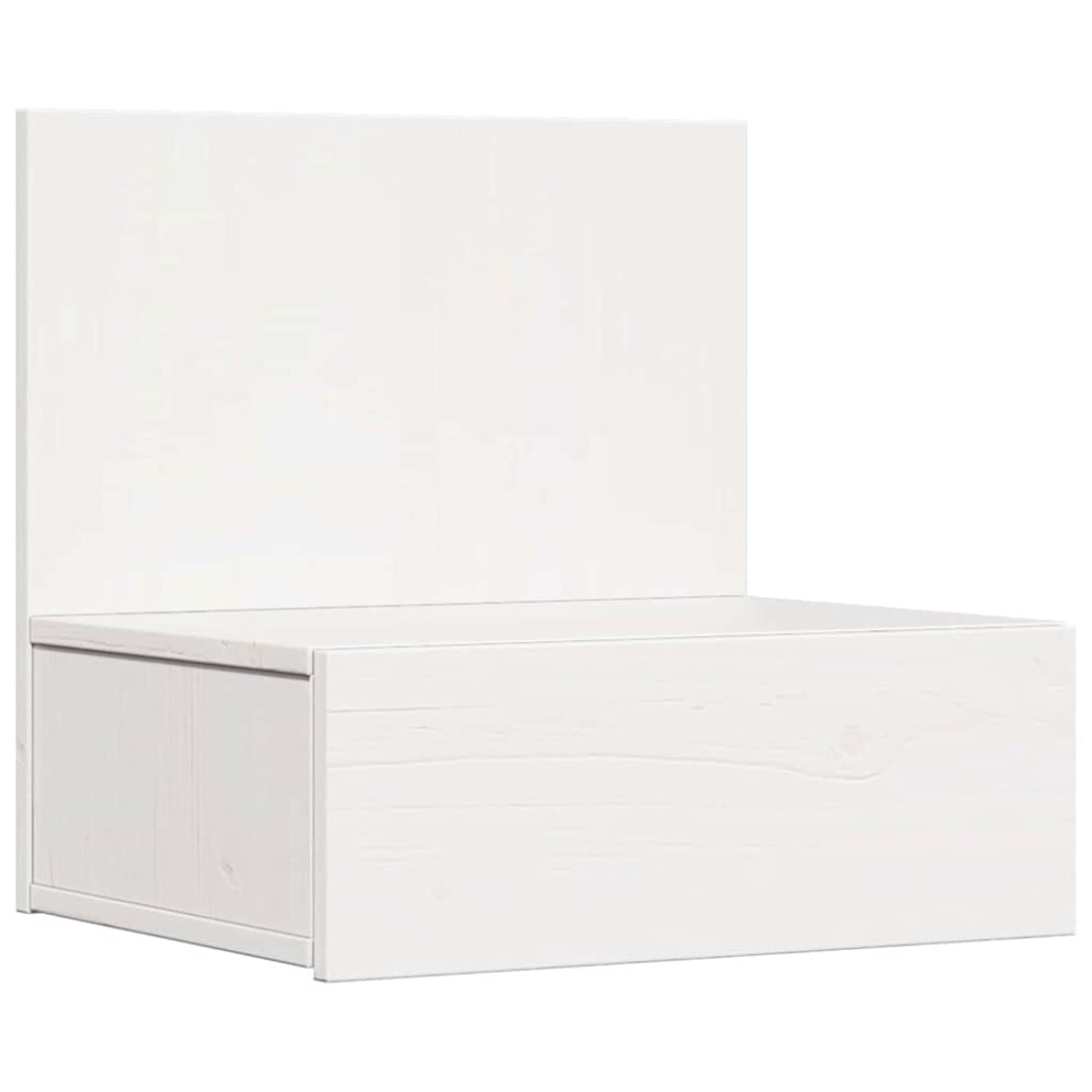 vidaXL Noptieră cu sertar Alb 42 x 32.5 x 40 cm Lemn masiv de pin