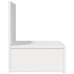 vidaXL Noptieră cu sertar Alb 42 x 32.5 x 40 cm Lemn masiv de pin
