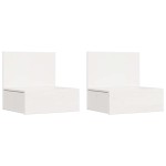 vidaXL Noptieră Montată pe Perete 2 pcs Alb 42 x 32.5 x 40 cm vidaXL Noptieră Montată pe Perete 2 pcs Alb 42 x 32.5 x 40 cm
