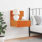 vidaXL Noptieră Maro ceruit 42 x 32.5 x 40 cm Lemn masiv de pin