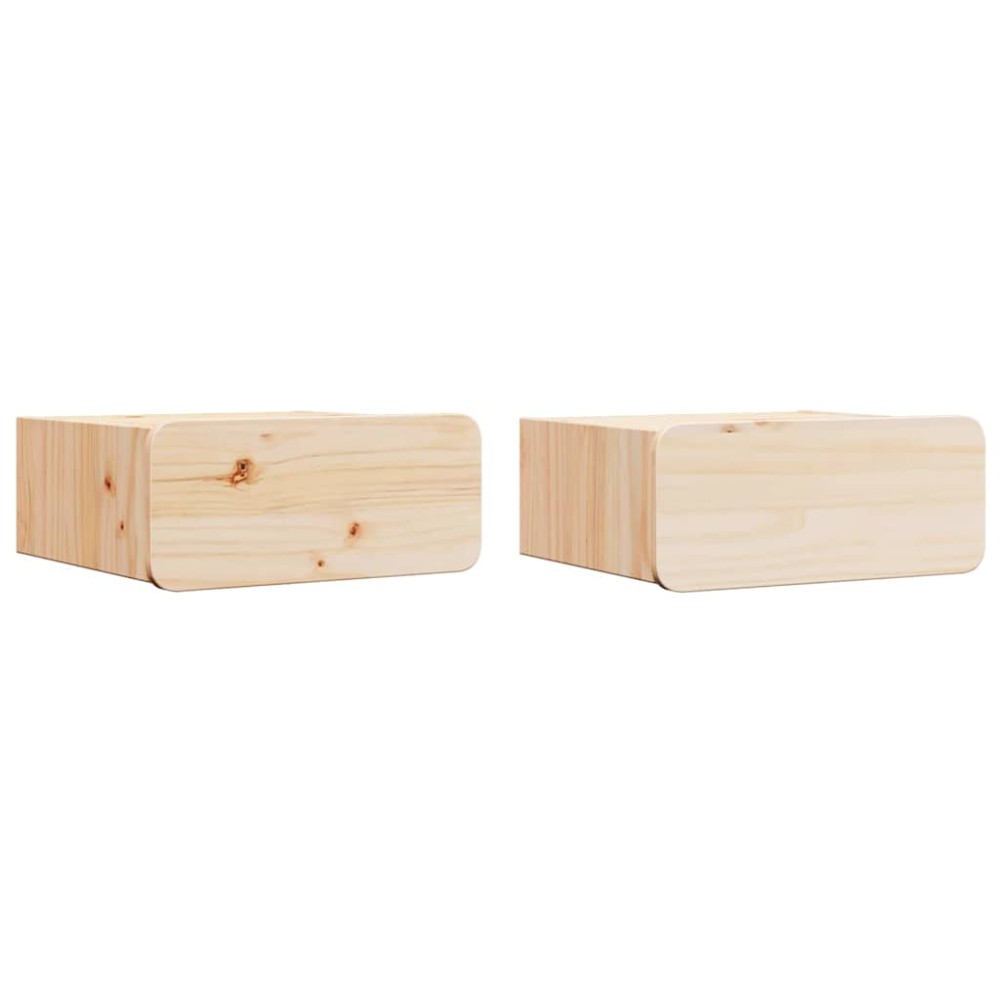 vidaXL Noptieră 2 pcs Maro 39 x 34 x 16.5 cm Lemn masiv de pin