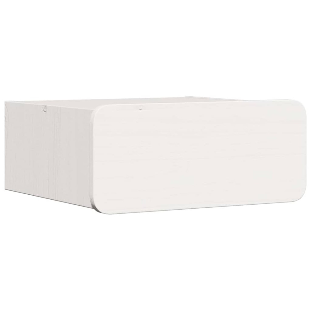 vidaXL Noptieră cu sertar Alb 39 x 34 x 16.5 cm Lemn masiv de pin