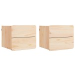 vidaXL Noptieră cu sertar 2 pcs Maro 39 x 34 x 33 cm Lemn masiv de pin