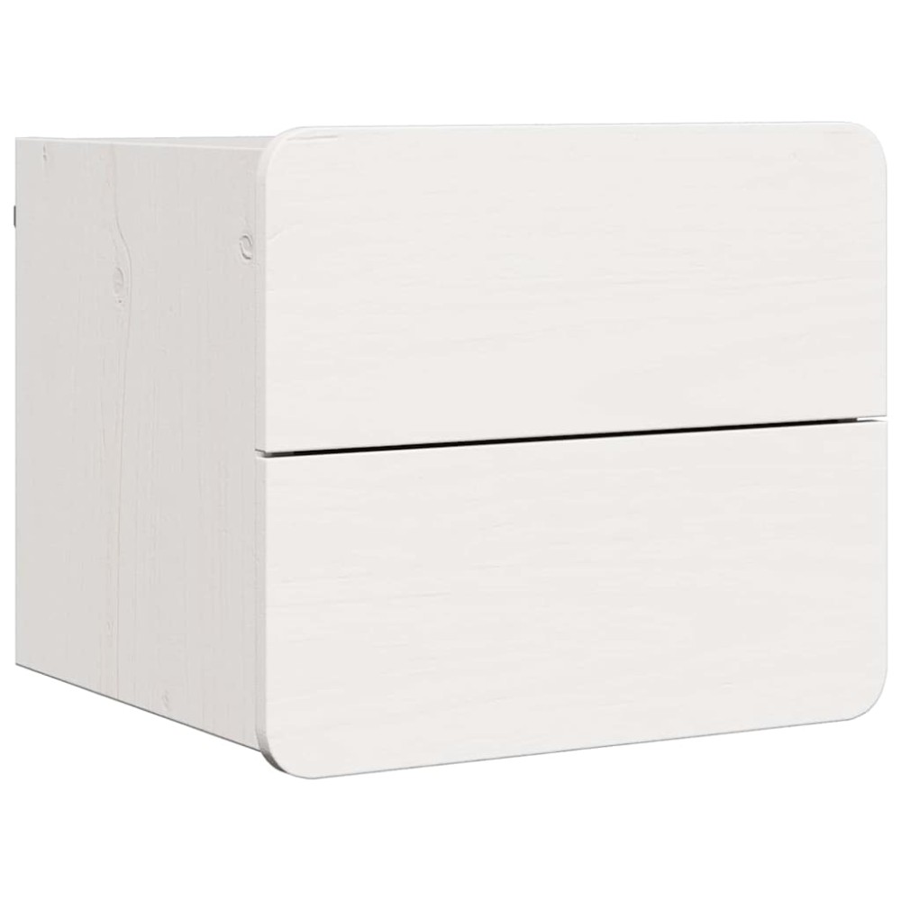 vidaXL Noptieră cu sertar Alb 39 x 34 x 33 cm Lemn masiv de pin