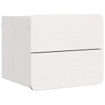 vidaXL Noptieră cu sertar Alb 39 x 34 x 33 cm Lemn masiv de pin