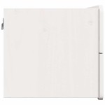 vidaXL Noptieră cu sertar Alb 39 x 34 x 33 cm Lemn masiv de pin