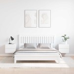 vidaXL Noptieră cu sertar 2 pcs Alb 39 x 34 x 33 cm Lemn masiv de pin