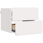 vidaXL Noptieră cu sertar 2 pcs Alb 39 x 34 x 33 cm Lemn masiv de pin
