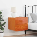 vidaXL Noptieră Maro ceruit 39 x 34 x 33 cm Lemn masiv de pin