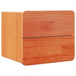 vidaXL Noptieră cu sertar 2 pcs Maro 39 x 34 x 33 cm Lemn masiv de pin