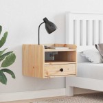 vidaXL Noptieră cu sertar Maro 38 x 36 x 29.5 cm Lemn masiv de pin