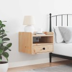 vidaXL Noptieră cu sertar Maro 38 x 36 x 29.5 cm Lemn masiv de pin
