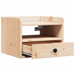 vidaXL Noptieră cu sertar Maro 38 x 36 x 29.5 cm Lemn masiv de pin