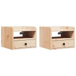 vidaXL Noptieră 2 pcs Maro 38 x 36 x 29.5 cm Lemn masiv de pin vidaXL Noptieră 2 pcs Maro 38 x 36 x 29.5 cm Lemn masiv de pin