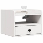 vidaXL Noptieră 2 pcs Alb 38 x 36 x 29.5 cm Lemn masiv de pin