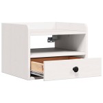 vidaXL Noptieră 2 pcs Alb 38 x 36 x 29.5 cm Lemn masiv de pin