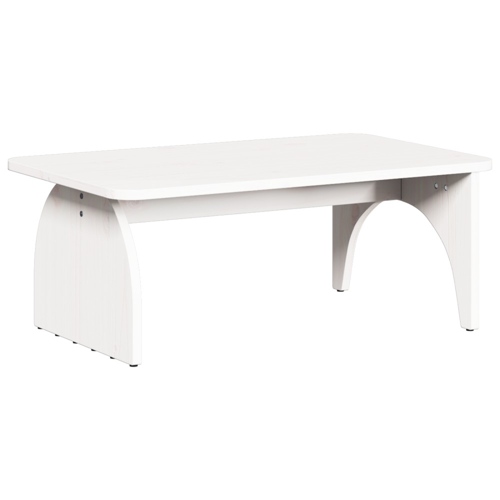 vidaXL Masă de cafea Alb 80 x 50 x 31 cm Lemn de brad solid