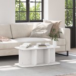 vidaXL Masă de cafea Alb 80 x 39.5 x 33.5 cm Lemn de brad solid vidaXL Masă de cafea Alb 80 x 39.5 x 33.5 cm Lemn de brad solid